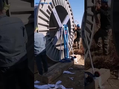 Moneta USA 3T Cable idraulico Stand di pagamento per la costruzione di cavi manuale di tiratura a vite